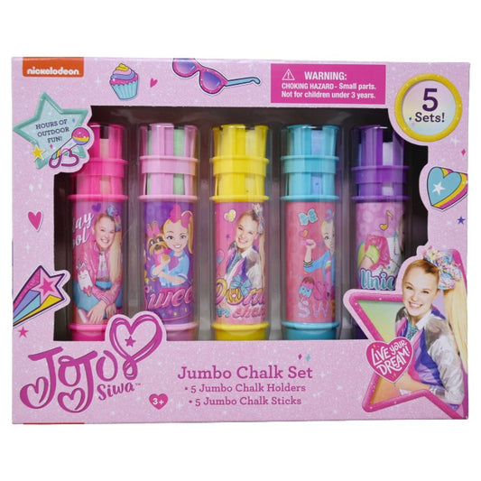 Jojo 5pk Jumbo Chalk Set W/Holders C/P 12