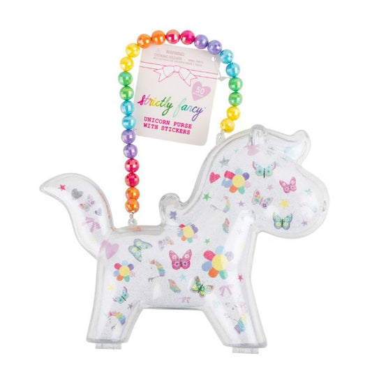 Unicorn Shaped Purse & Stickers C/P 48 STRICTLY FANCY