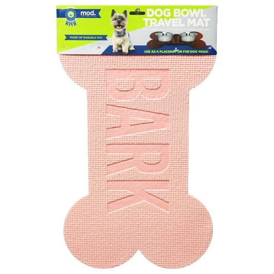 DOG FEEDING MAT 24X16" PRINT CORAL C/P 48