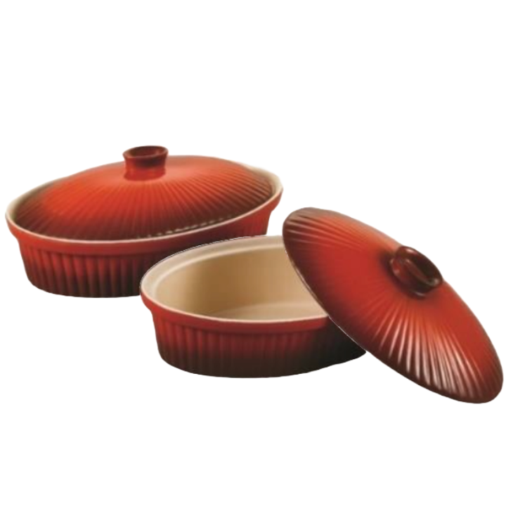 2 PC OVAL BAKING DISH SET C/P 4
