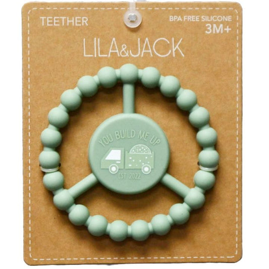 1pc Silicone Peace Teether - Sage"You Built Me Up" Truck C/P 100