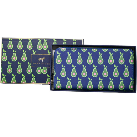 *OUTSIDE OF CA* LRG PEAR PRINT ZIPPER WALLET IN GIFT BOX C/P 40