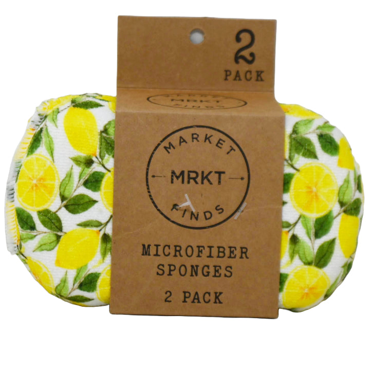 2pk Lemon Printed Sponges C/P 24