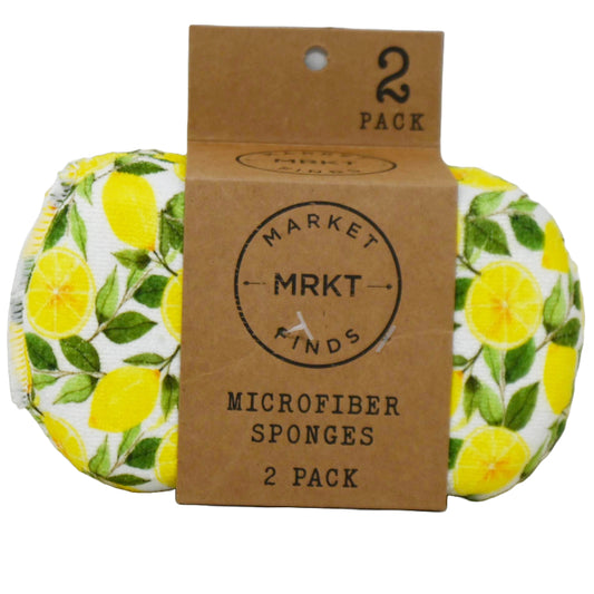 2pk Lemon Printed Sponges C/P 24