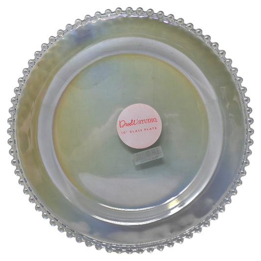 10" Glass Plate Clear Luster Hobnail H C/P 12