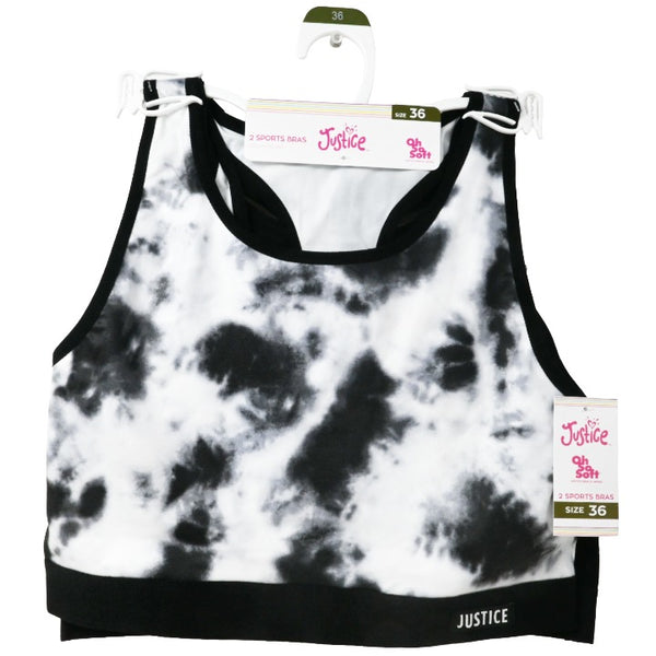 Girls Sz 36 2pk Sports Bra Set C/P 24 Justice