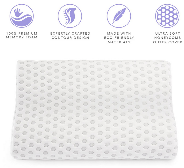 CONTOUR MEMORY FOAM PILLOW, SLEEP INNOVATIONS C/P 6