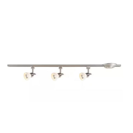 44" 3-LIGHT NICKEL FINISH LINEAR TRACK KIT C/P 1,COLOR BOX