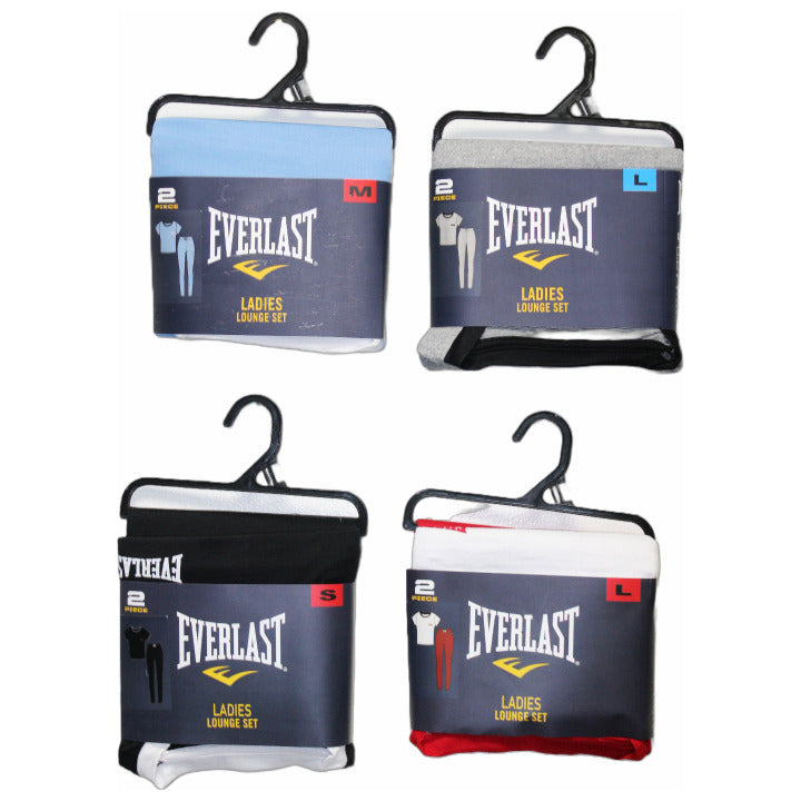 EVERLAST LADIES LOUNGE SHIRT/PANT SET, ASST SIZE & COLOR C/P 24