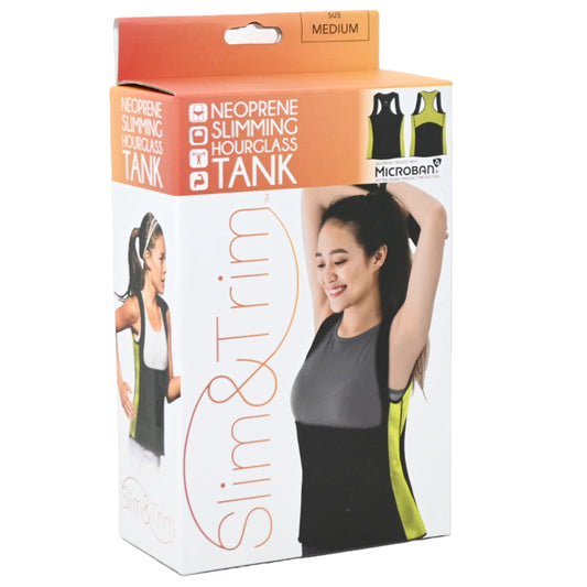 MED. BLK/LIME WOMEN HOURGLASS NEOPRENE TANK (BOXED) C/P 12