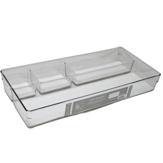 15.5x7x2.5" 4 Section Plastic Storage Organizer with Non-Slip Bottom C/P 12