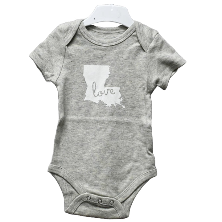 3-6 month Gray Onesie, Louisiana C/P 48