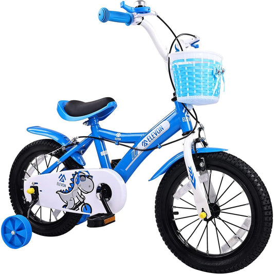 16" Kids Bicycle Blue w/Training Wheels Basket Elevon (No UPC) C/P 1