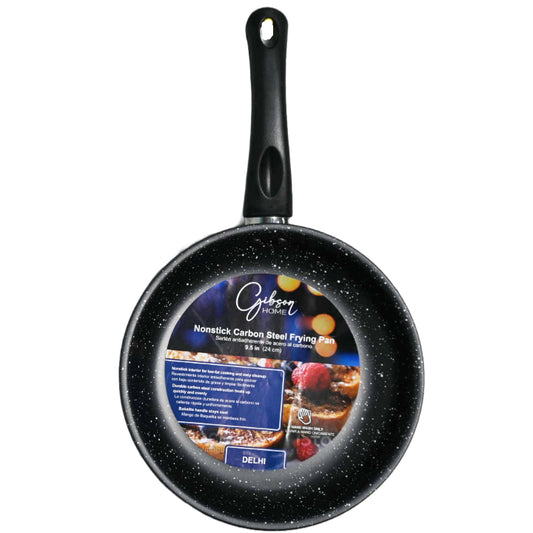 9.5" GH DELHI BLACK/GREY SPECKLE FRYING PAN W/BAKELITE HANLDE C/P 12