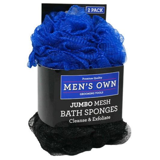 2pc JUMBO MESH BATH SPONGE C/P 18