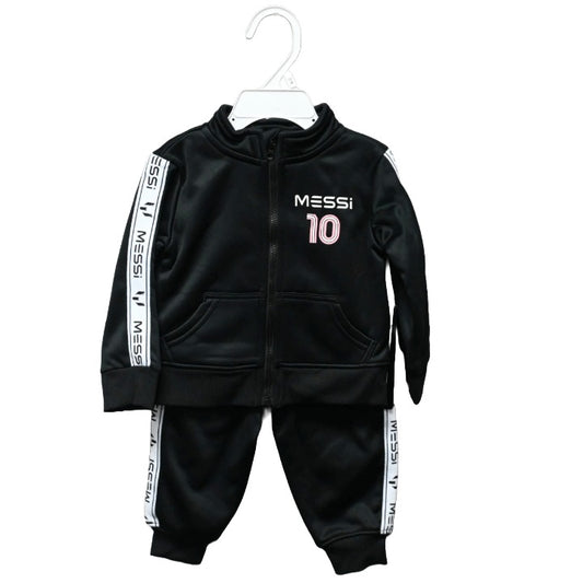 2pc BOYS MESSI LS TOP/PANT ZIP UP SET, 3-ASST SIZE (12m-18m-24m) C/P 24