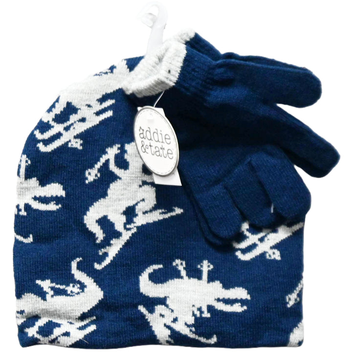 BOYS NAVY HAT AND GLOVE SET C/P 96