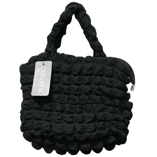 BLACK QUILTED SATCHEL HANDBAG C/P 12