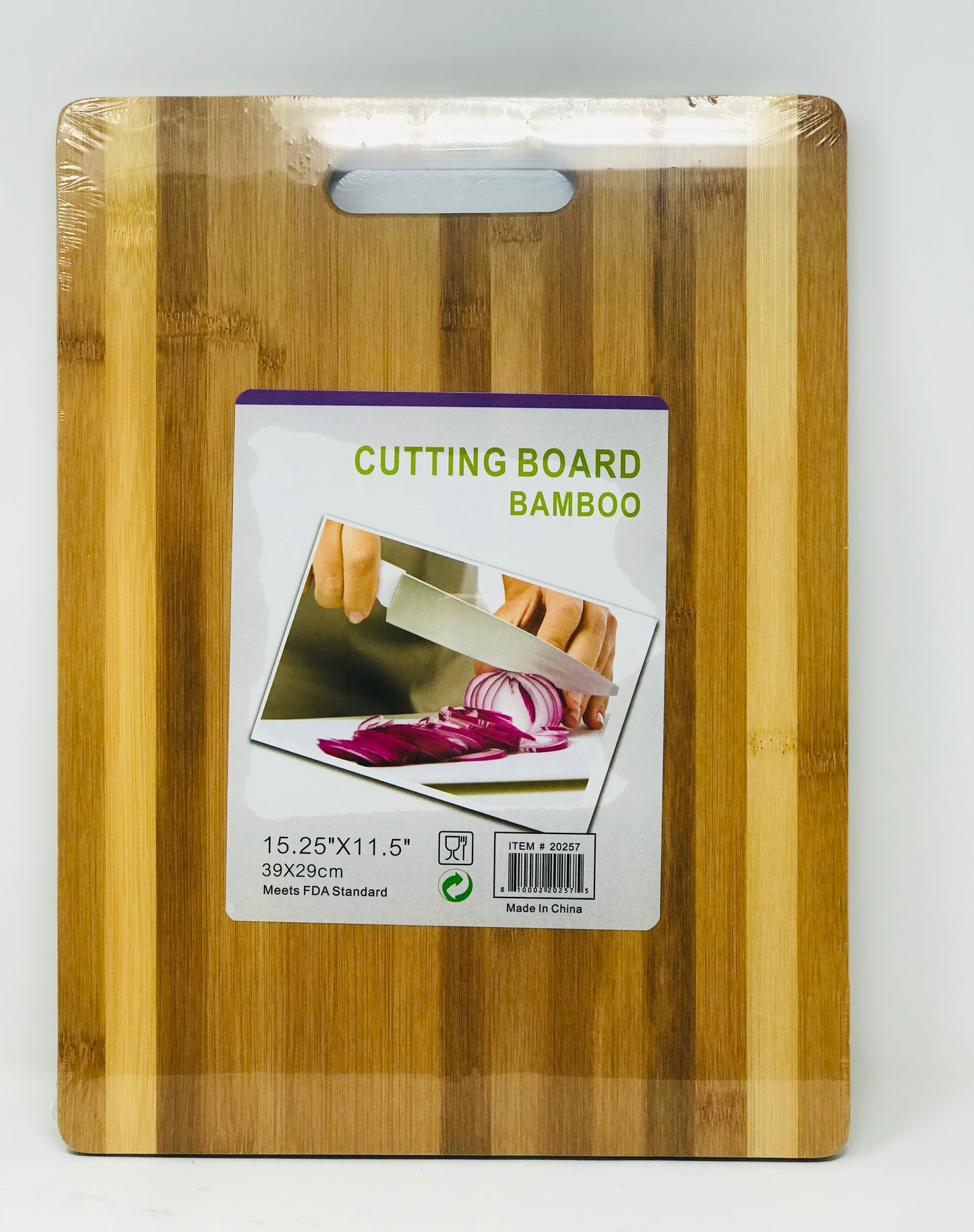 CUTTING BOARD,  15.25''H RECT BAMBOO C/P 20