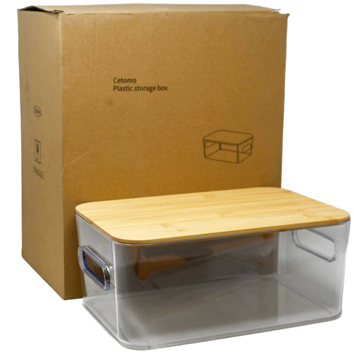 LARGE STORAGE BOX W/BAMBOO LID C/P 16
