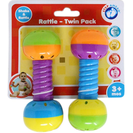 2pc PLASTIC MOLDED RATTLE C/P 10