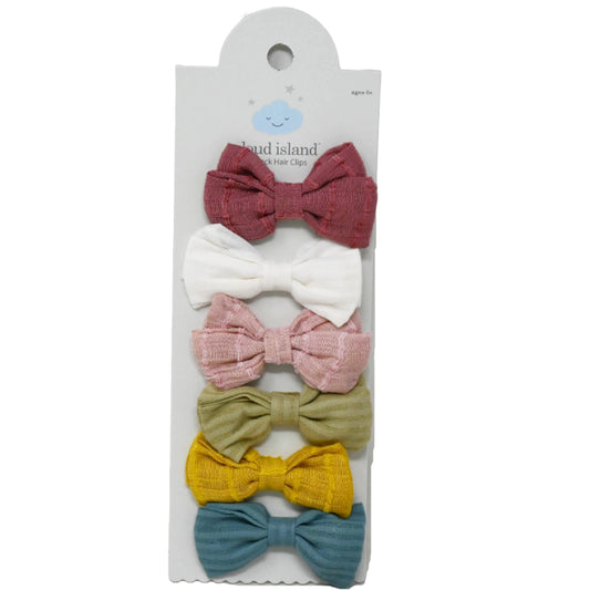 *NO USA*6PK BOW CLIPPIES Cloud Island C/P 12 (For Export Only)