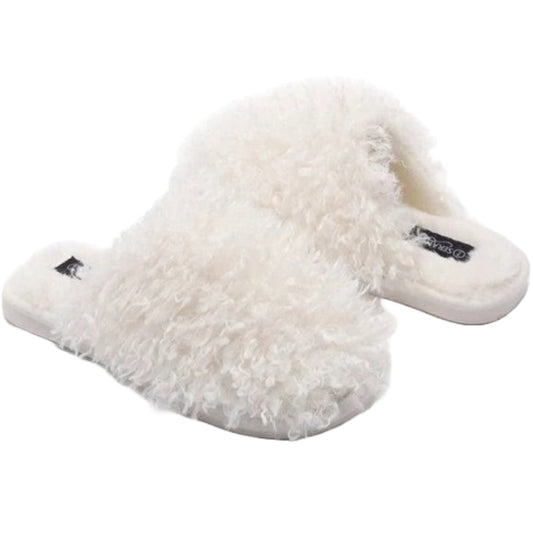 WHITE LADIES SLIPPERS SIZE 8 C/P 18