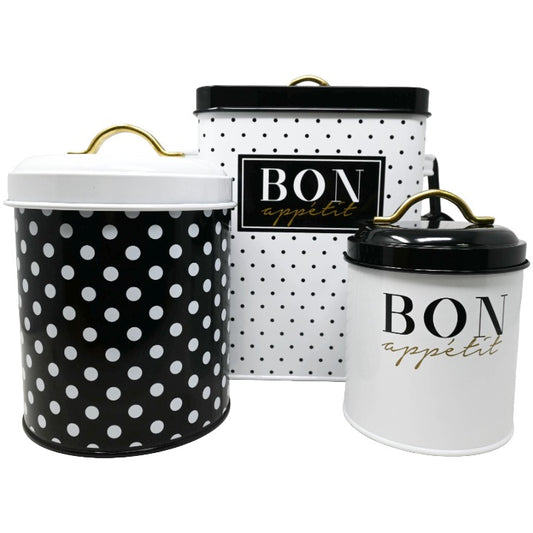 3pc Bon App Canisters C/P 6