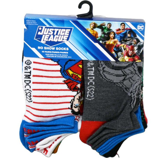 10pk JUSTICE LEAGUE WE ARE JUSTICE NS SOCKS SIZE 6-8 C/P 60