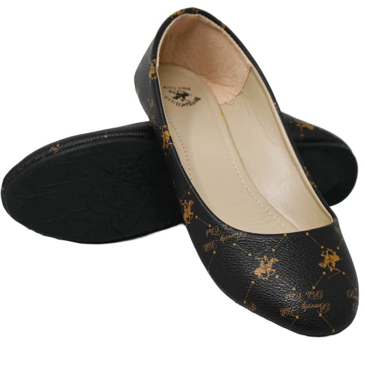 BHPC BROWN PRINTED FLAT SHOES ASST SIZE C/P 36