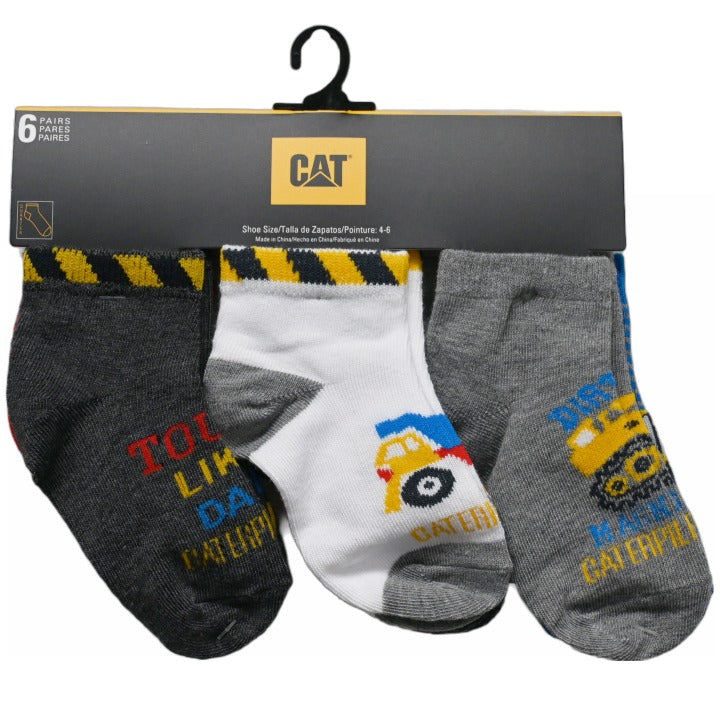 6pk 4/6 TODDLER BOYS TOUGH LIKE DAD QTR SOCKS C/P 36