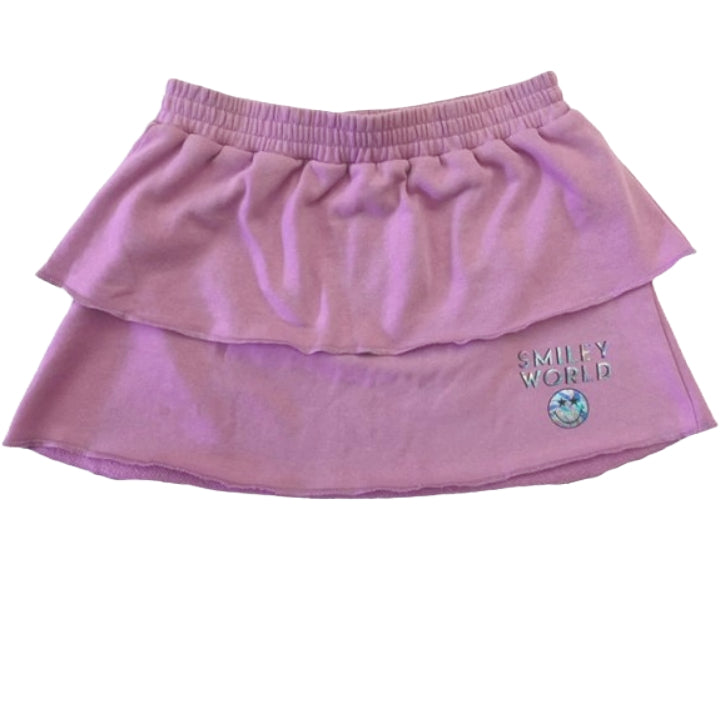 4-6X GIRL VIOLET LAYERED FRENCH TERRY SKIRT C/P 24