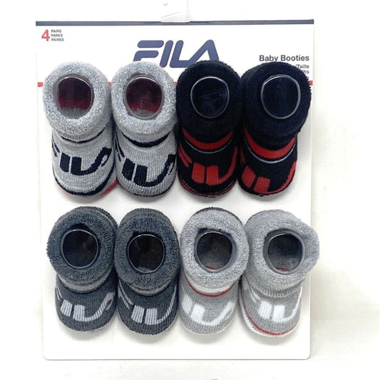 4pk FILA INFANT BOYS STRIPED FC BOOTIES C/P 60