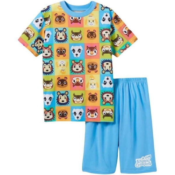LARGE BOY ANIMAL CROSSING SHIRT/SHORTS PAJAMA SET C/P 12