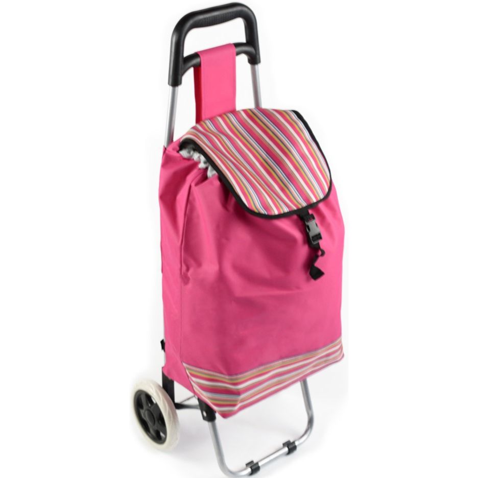 PINK FOLDING TROLLEY BAG C/P 6