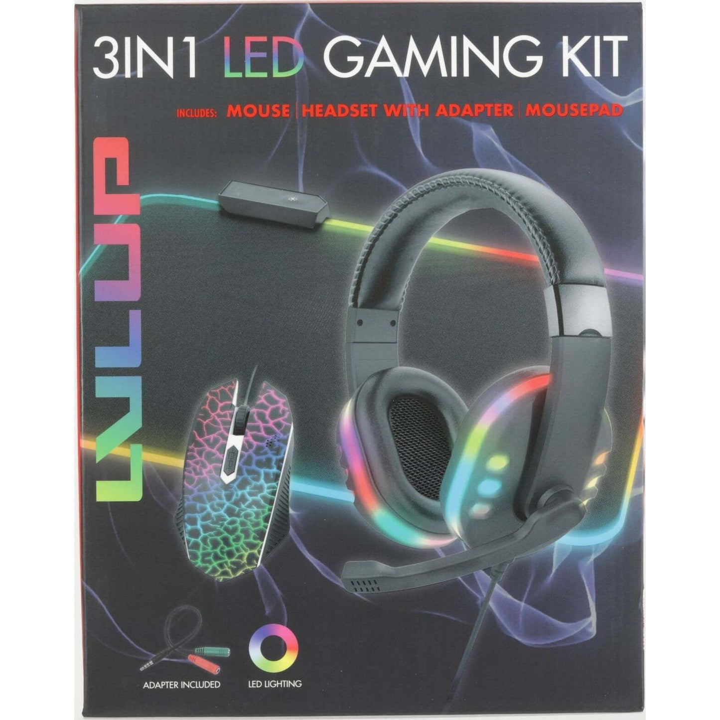 3pc LED LIGHT UP PRO GAMING KIT C/P 10