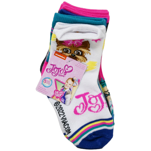 5pk JOJO LOVE YOURSELF CREW SOCKS SIZE 4-6 C/P 60