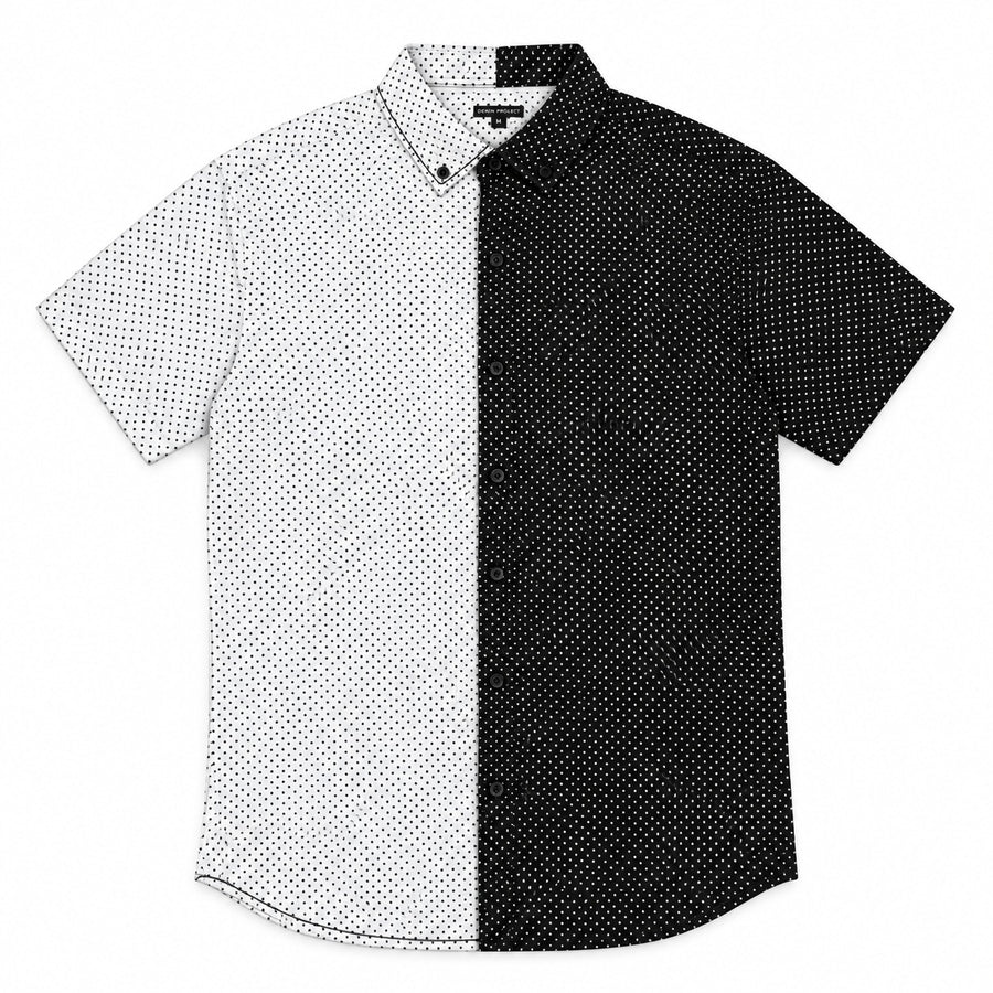 Blk Wht SS Dot Shirt C/P 60 Drill Clothing Co.