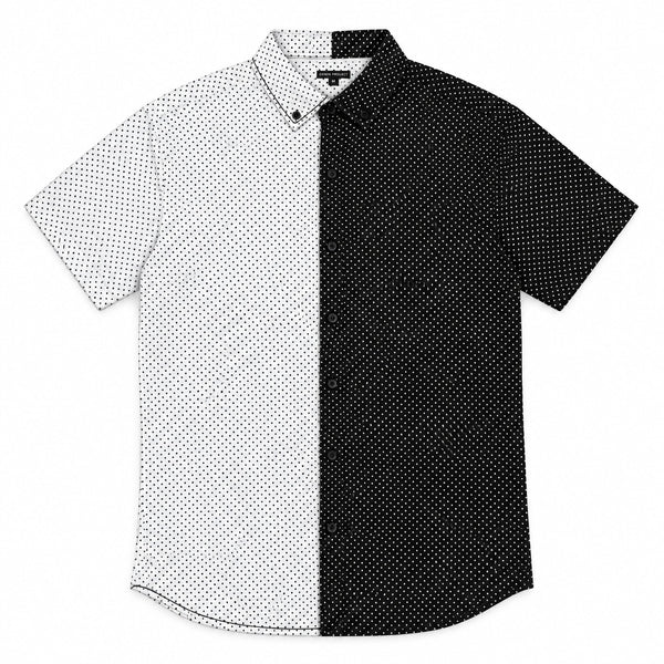 Blk Wht SS Dot Shirt C/P 60 Drill Clothing Co.