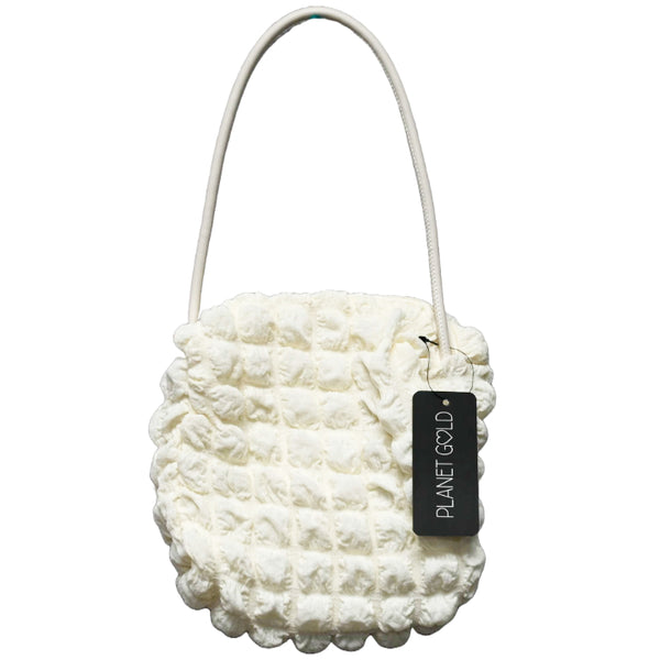 IVORY QUILTED UNDERARM HANDBAG C/P 12