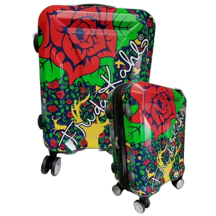 Frida Kahlo Travel Luggages Set (2pc set: 20" + 28") - Navy/Yellow C/P 1