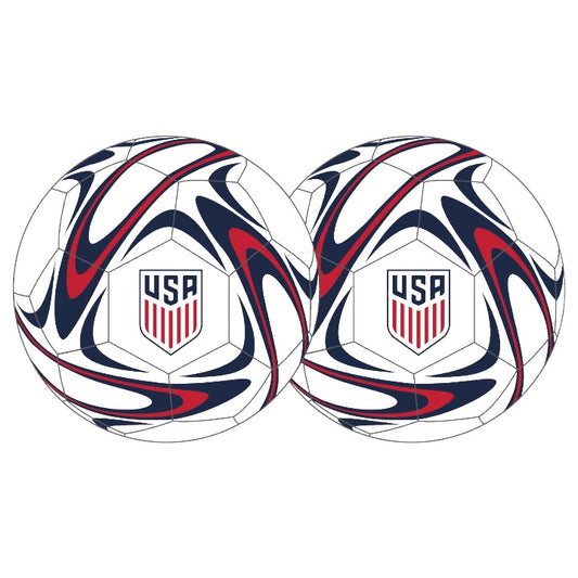 Wht Rd Blu US Soccer Soccer Ball C/P 8
