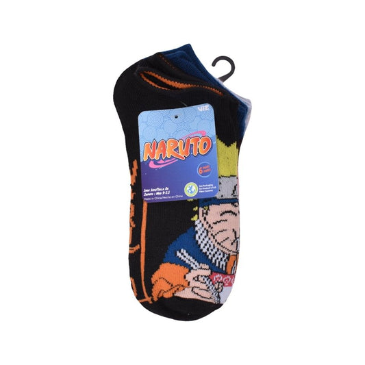 6pk MED. BOYS NARUTO HIDDEN LEAF NS SOCKS C/P 12