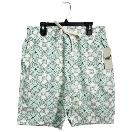 Mens Ecru Squares Volley Shorts C/P 60 Drill Clothing Co.