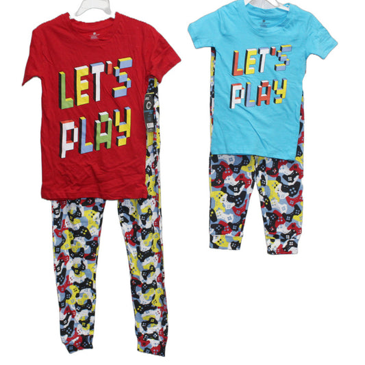 2pc "LET'S PLAY" BOYS SLEEP SET (2 ASST PRINTS- SIZE: 4/5,6/7,8/10,12/14) C/P 24
