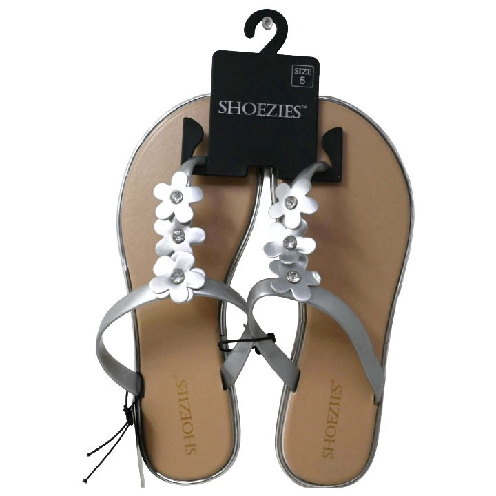 Womens Slv Flwr Sandals C/P 24 SHOEZIES