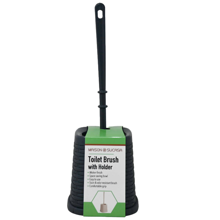 GREY PREMIUM WICKER TOILET BRUSH SET C/P 6