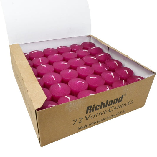 *AS IS*Dark Pink Unscented Votive Candle C/P 144 Richland