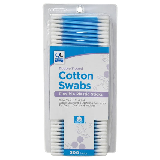300ct Cotton Swabs Colored Sticks C/P 48