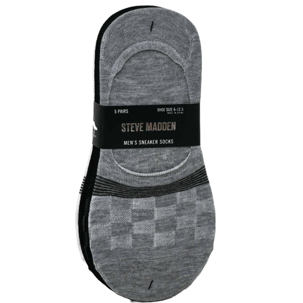 5pk MEN DUSTER FOOT LINERS 3-ASST COLORS SIZE 10-13 STEVE MADDEN C/P 36